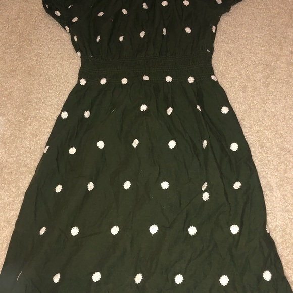 Green V Neck Dress - Picture 3 of 3